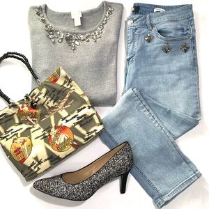 Nanette Lepore rhinestone accent boyfriend jean-6